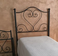 Testata letto singolo in ferro battuto Sogno antracite