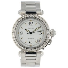 Cartier pasha white - dial, steel