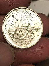 ITALIA 500 LIRE Argento UNC FDC DANTE ALIGHIERI 1965