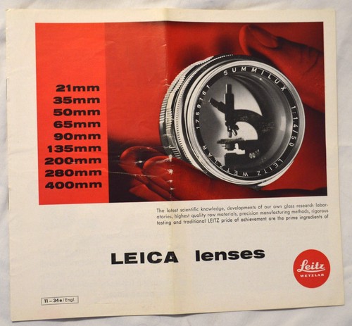 Leica lenses brochure - m, 1964