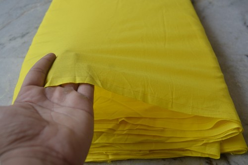 Tessuto indiano giallo tinta - giallo,