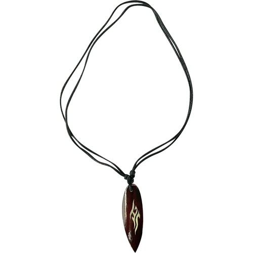 Brown wooden surfboard pendant - wooden,