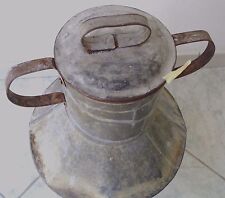 ANTICA VECCHIA ANFORA IN FERRO ZINCATO QUARTARA RURALE SICILIANA LATTA VINTAGE
