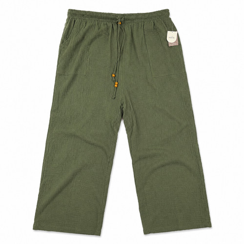 Pantaloni crop gamba larga