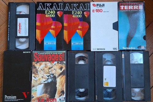 Lot cassettes vhs vierges - cassettes,