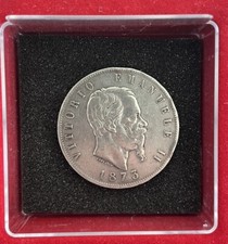 Moneta argento 5 Lire 1873