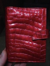 Agenda organizer GREENWITCH  vinile pelle  rosso  pocket 14x 10 cm
