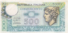 Banconota Italia 500 Lire