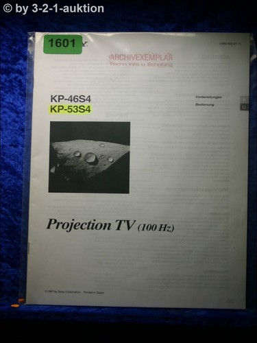 Sony manuale istruzioni kp - istruzioni,