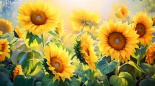 Modern Artwork Sunflowers