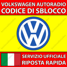 ✅VW RADIO CODICE PIN DI SBLOCCO RCD 215 300 310 500 RNS 300 310 315 510 NAVI✅