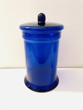 ? Antico Vaso Da Farmacia Erboristeria Contenitore in Vetro Blu XX sec.