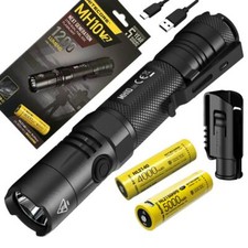 Combo: Torcia ricaricabile Nitecore MH10 V2 Type-C 1200 lumen + NL2150HPR
