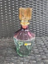 BOTTIGLIA DI CRISTALLO/VETRO COLORATO  VINTAGE - CRISTAL MODE - Art Nouveau