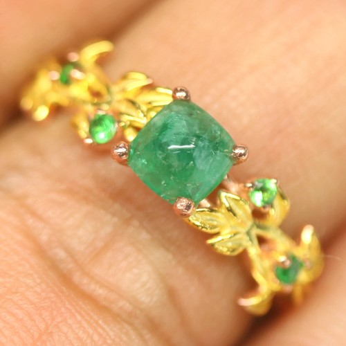 Anello granato tsavorite - granato,