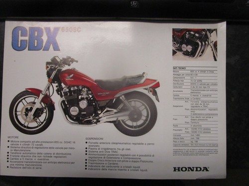 Nos honda cbx650sc specifiche - nos,