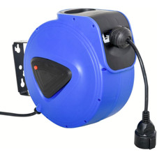AVVOLGICAVO ARROTOLATORE PROLUNGA CAVO ELETTRICO RIAVVOLGIBILE 20 MT STAFFA TK