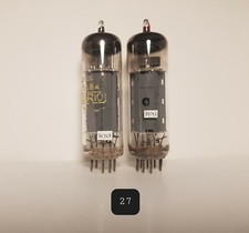 EL84/6BQ5 (bq) MATCHED PAIR 1958 MINIWATT U FIN RING GETTER DGTSTD 80%