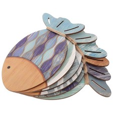 6 Pcs Pesci Del Legno