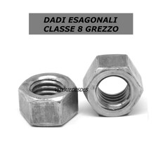 DADI MEDI 5588 ALTI 5587 GREZZI ESAGONALI M6 M8 M10 M12 M14 M16 M18 M20 CL.8