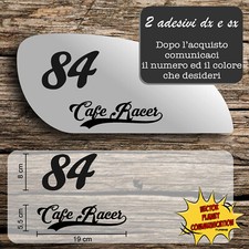 4 adesivi numeri moto cafe