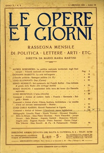 Opere giorni rassegna - le,