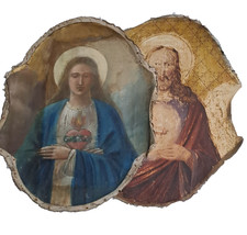 2 x Frammento Quadro Dipinto