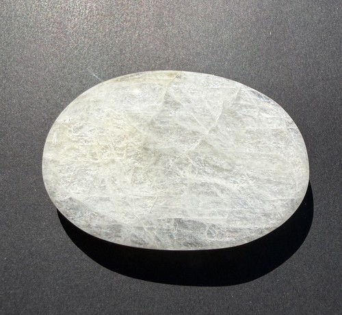 Polished natrolite palm stone - polished,