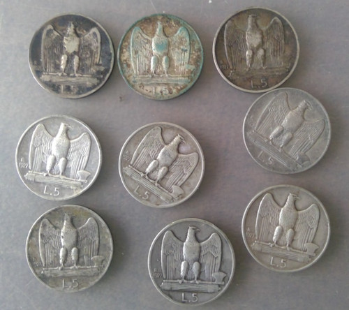 Monete lire vittorio - monete, 5