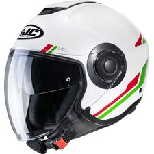 Casco jet lungo hjc i40 paddy rosso verde