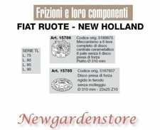 Frizione disco trattore serieTL L.75 80 85 90 15786 FIAT RUOTE NEW HOLLAND 310mm