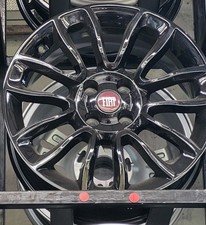 CERCHI IN LEGA 16" ORIGINALI FIAT 500 L  PERSONALIZZATI NERO LUCIDO