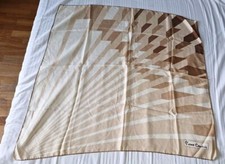 PIERRE CARDIN PARIS FOULARD DONNA 100% SETA MADE IN ITALY NUANCE DI BEIGE 