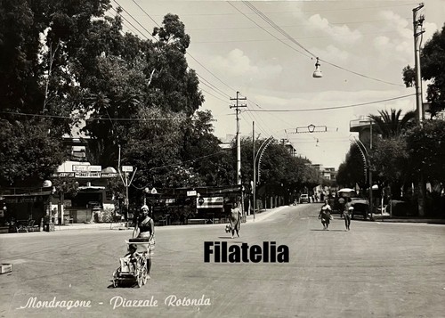 Cartolina mondragone piazzale - cartolina,
