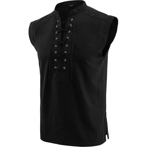 Camicia smanicata uomo pirata