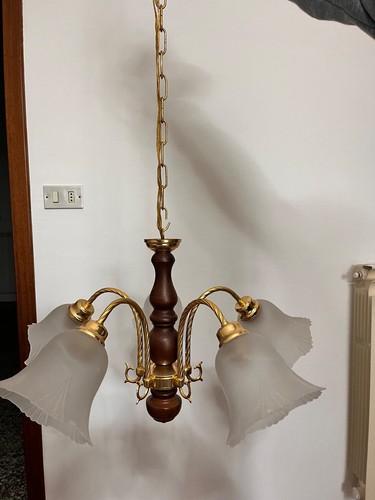 Lampadario ferro battuto 6 - lampadario, in