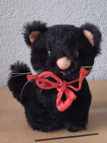 Peluche vintage gatto nero - vintage,