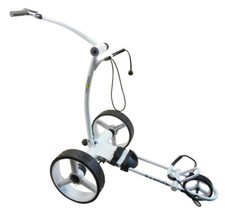 CARRELLO ELETTRICO LITIO CADDY-GOLF RAPTOR bianco FRENO MONTAGNA DISTANZA MOTORE TUBOLARE