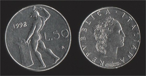 Lire 1992 vulcano italia - lire,