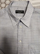 Christian Dior Camicia Uomo Classica elegante a quadretti Invisibili.