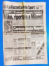GAZZETTA DELLO SPORT 2 APRILE 1987 FINALE COPPA CAMPIONI BASKET TRACER MILANO