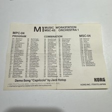 Scheda Programma Korg M1