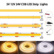 Striscia LED COB 5V 12V 24V 320LED/m striscia luminosa striscia autoadesiva catena luminosa