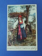 Cartolina Costume di Boccioleto Valsesia Folklore Viaggiata 1905