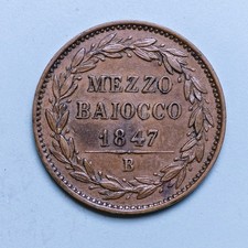 Pio baiocco 1847 anno - 1/2,
