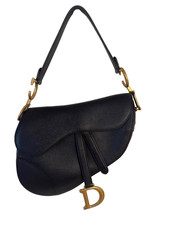 Dior Saddle Bag Black Grained