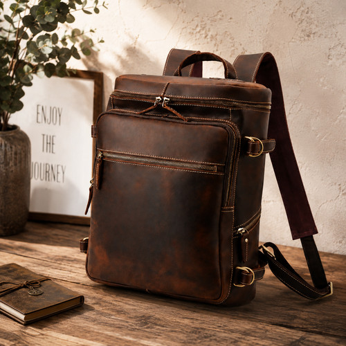 Zaino vintage pelle con - in, 16"