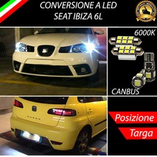 LUCI POSIZIONE A LED + LUCI TARGA A LED CANBUS SEAT IBIZA 6L NO ERROR