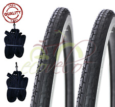 2 COPERTONI BIANCO NERO + 2 CAMERE PER BICI BICICLETTA 28 X 1 5/8 3/8 VINTAGE R