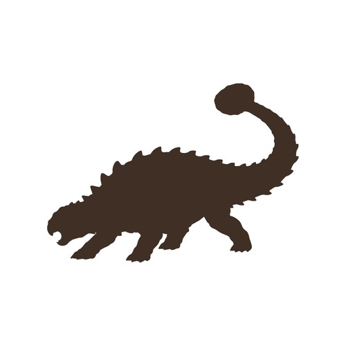 Adesivo ankylosaurus coda - adesivo,